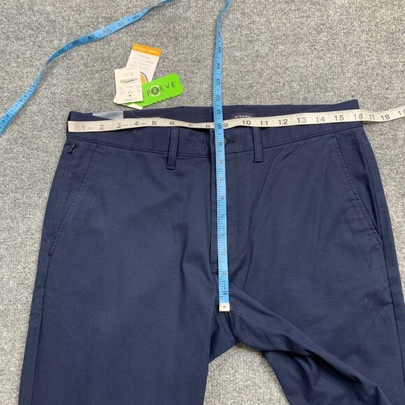 J Crew Pants Mens 31 Navy Cotton Blend Straight TruTemp365 Chino Flex Stretch - Picture 5 of 13